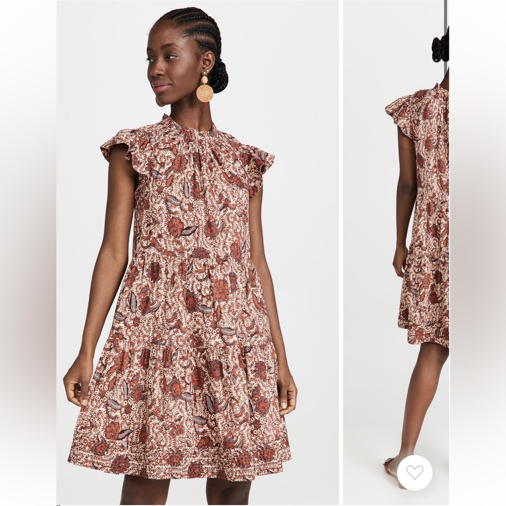 ULLA JOHNSON Floral Print Mini Dress
